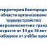 На территории Белгородской области организовано трудоустройство несовершеннолетних граждан в возрасте от 14 до 18 лет в свободное от учёбы время. - Старооскольский городской округ
